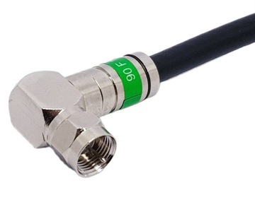 Кабель антенный кабель 0,75М черный F-PLUG ANGLE-F-PLUG ANGLE 1.1Cu