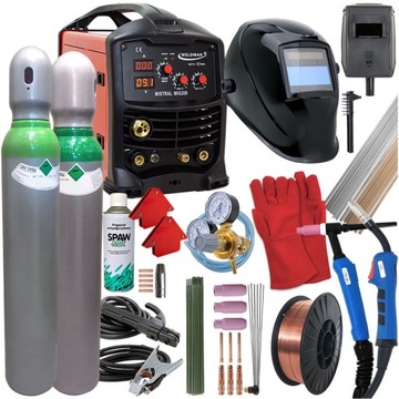 MIGOMAT 3in1 MIG MMA 200A Аппарат для сварки флюсом TIG SET