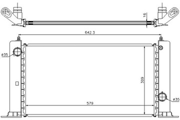 фото thumb №2, Радиаторов двигателя fiat stilo 1.2/1.4/1.6 10.01-08.
