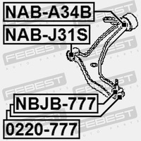 фото thumb №13, Febest nab-a34b подшипниковый узел, рычаг