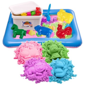 BibiMoon Kinetic Sand 4 кг НАБОР ПЕСОЧНЫХ ЯЩИКОВ ФОРМЫ