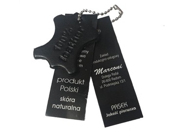 SKÓRZANY Pasek AUTHENTIC 4cm Jeans CZARNY