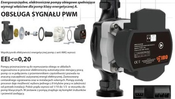 AMG 25-80/130 PWM energooszczędna pompa obiegowa IBO