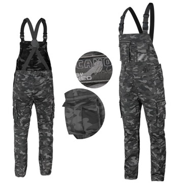 NEO SPODNIE OGRODNICZKI ROBOCZE DO PASA CAMO URBAN SURVIVAL 81-252 XXL/56