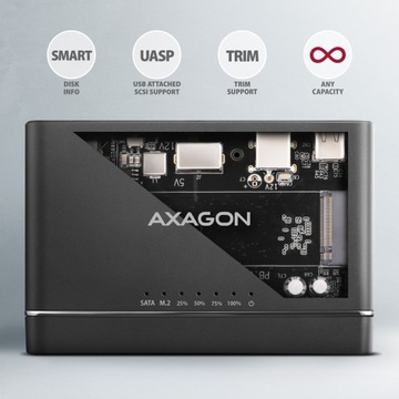 Адаптер ADSA-CC USB-C 10 Гбит/с NVMe M.2 2,5/3,5 SSD