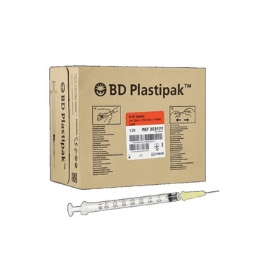 BD PLASTIPAK 303177 Шприц инсулиновый 0,3х13 120 шт.