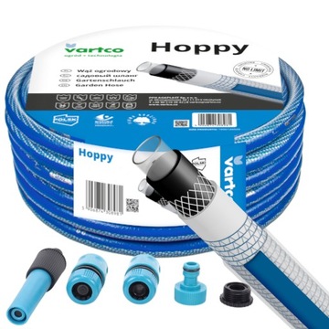 WĄŻ OGRODOWY 6-WARSTWOWY 36BAR 1/2'''' 20M + ZESTAW KOŃCÓWEK PRODUKT POLSKI