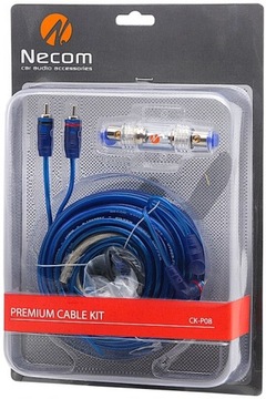 MOCNE PRZEWODY KABLE 8mm2 do WZMACNIACZ SUBWOOFER TUBA ZESTAW ZASILANIE