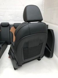 фото thumb №6, Салон кожаный sedan audi a3 8v чёрный коричневый сиденья обшивки заднее сиденье