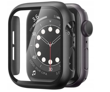 Pełne etui ochronne + szkło do Apple Watch 4/5/6/SE 44mm czarny