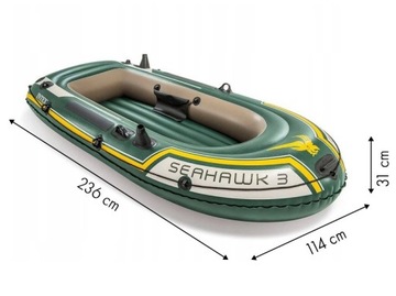 2-местный понтон Seahawk Насос Intex + лопасти 68347 МОДЕЛЬ 2024 г.