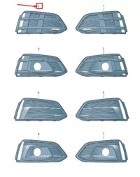 фото thumb №10, Audi a5 sportback f5 правый air guide решётка 8w6807682b9b9 oem