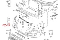 Купити Audi a3 8p передній бампер s-line захист фаркоп буксирувальний права nowa oryg, фото thumb
