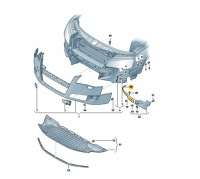 Купити Спойлер бампера audi a8 4h0853887b ліва aso, фото thumb