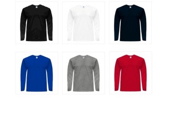 T-SHIRT MĘSKI Z DŁUGIM RĘKAWEM JHK BIAŁA R: XS
