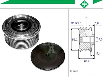 фото thumb №2, Зчеплення jednokierunkowe генератора [ina]