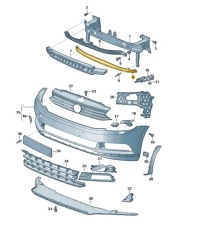 фото thumb №1, Усилитель поперечный перед vw passat oe: 3g0807651b