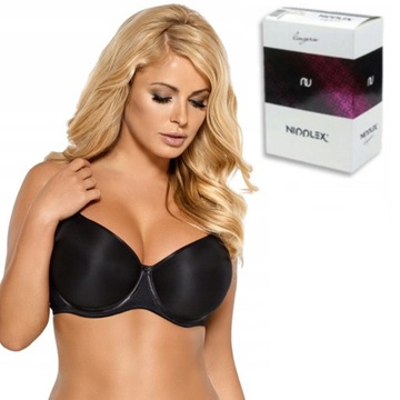 Biustonosz usztywniany Nipplex Anna 80G czarny