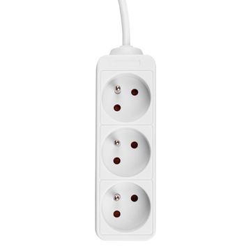 Przedłużacz listwa biały 3x230V 3m z/u