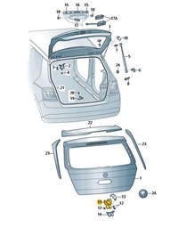 фото thumb №2, Замок крышки багажника skoda fabia 3 octavia rapid