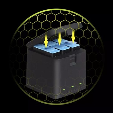 Зарядное устройство для GoPro 12 11 10 9 Box Hub 3 канала на 3 аккумуляторные батареи