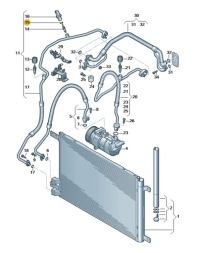 фото thumb №2, Прокладка уплотнительное кольцо трубки кондиционера vw audi skoda 7h0820896