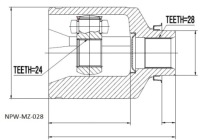 фото thumb №2, Nty npw-mz-028 набор шарнир, wał приводной