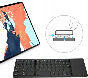 B089T Тройная беспроводная Bluetooth-клавиатура с сенсорной панелью