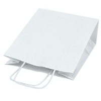 25 бумажных пакетов A5 18x8x22,5 см БЕЛЫЕ 100 г PREMIUM SHOPPING BAGS