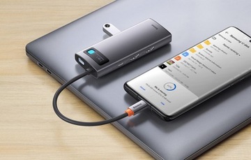 АДАПТЕР-ХАБ BASEUS 7 В 1 USB-C НА 3X USB3.0/HDMI/USB-C PD/VGA/ETHERNET RJ45