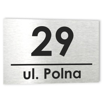 АДРЕСНАЯ ТАБЛИЧКА С НОМЕРОМ ДОМА ПРОЧНАЯ И ЭЛЕГАНТНАЯ 30Х20см DIBOND UV PRINT