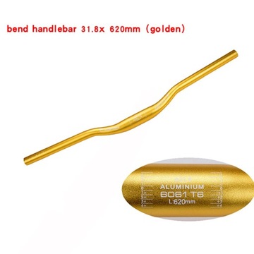 Kierownica roweru górskiego 31,8 mm Solidny, ultralekki stop aluminium, złoty