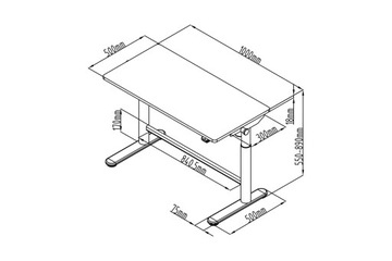 Синий детский электрический стол Spacetronik XD SPE-X112A