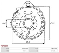 фото thumb №3, Кронштейн, фланец приводной генератора as-pl abr0003