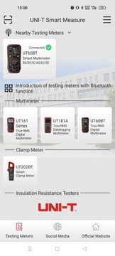 Приложение UT60 Meter Multimeter RECORDER ANDROID IOS + Bluetooth
