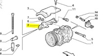 фото thumb №8, Кронштейн компрессора кондиционера fiat bravo оригинальный номер 46407195