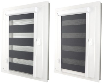 ROLETA DZIEŃ i NOC W KASECIE Z PROWADNICAMI 43X220