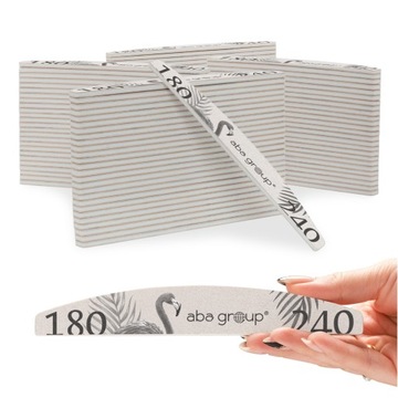 Pilnik do Paznokci 180/240 Łódka Półksiężyc Slim Folia Aba Group 100 szt