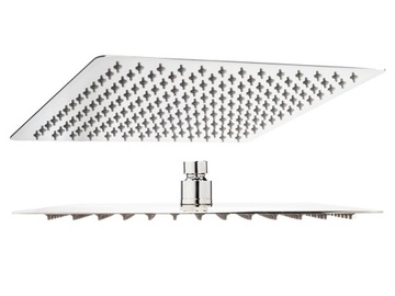 25CM CHROM DESZCZOWNICA KWADRAT CIENKA METALOWA 2m