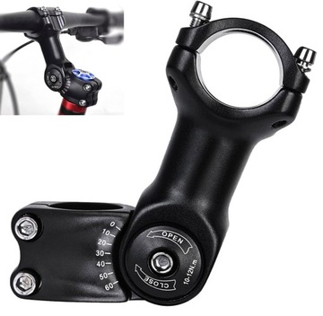 MOSTEK ROWEROWY 110MM MOSTEK MTB REGULOWANY 60° PODWYŻSZENIE KIEROWNICY