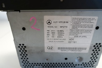 фото thumb №5, Mercedes w211 радио mf2770 2118702889 e-klasa w219