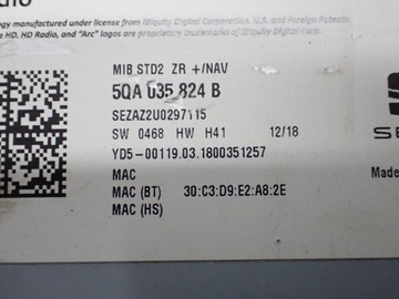 фото thumb №14, Навигация навигация радио дисплей 5qa035824b 6f0919605 seat ibiza v 6f 18r