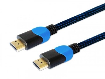Кабель SAVIO HDMI 2.0 сине-черный 1,8 м, GCL-02