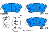 фото thumb №1, Ate 13.0460-5645.2 набір гальмівних колодок гальмівних, гальма дискові