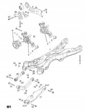 РЫЧАГИ, ВТУЛКИ, ЗАДНИЕ ВИНТЫ, ДЛЯ OPEL VECTRA C