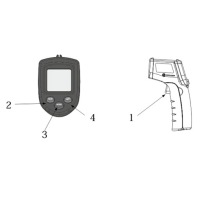 ПИРОМЕТР ЛАЗЕРНЫЙ ТЕРМОМЕТР БЕСКОНТАКТНЫЙ ИЗМЕРИТЕЛЬ ТЕМПЕРАТУРЫ BENETECH GM533