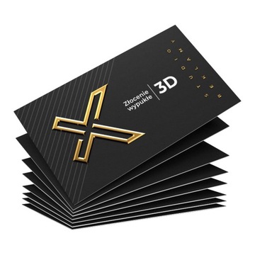 Визитки позолоченные, выпуклое золото 3D, 200 шт.