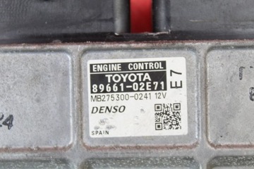фото thumb №9, Комп'ютер блок керування двигуна 89661-02e71 toyota auris i 1.6 двигун vvti 124 km