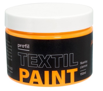 FARBKA TEXTIL PAINT do ciemnych pomarańczowa fluo