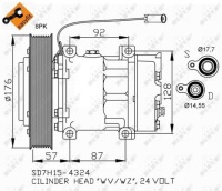фото thumb №6, Nrf компрессор кондиционера rvi c k t volvo fh fh ii fh16 fm fm ii fmx